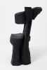 Brutalist Sculptural Chair, Carved, Solid Wood, Oak, Black, Rustic | Bench in Benches & Ottomans by Logniture