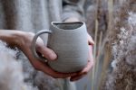 STC mug with handle "Stability" - organic natural stoneware | Drinkware by Laima Ceramics. Item made of stoneware works with minimalism style