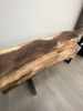 Live Edge Walnut Sofa Table | Console Table in Tables by Good Wood Brothers. Item made of walnut compatible with mid century modern style
