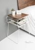 2 Units Iron and Wood Bedside Table / Nightstand | Tables by Manuel Barrera Habitables. Item made of oak wood