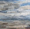 Ciel Gris En Normandie / Gray Sky In Normandy | Oil And Acrylic Painting in Paintings by Sophie DUMONT. Item composed of canvas in contemporary or japandi style