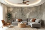 Gray & White Plaster — Luxe Textures Luxury Wallpaper Mural | Wall Treatments by ELLE WALLS