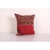 Shabby Chic Turkish Rug Pillow, Brick Red Oushak Carpet Cush | Cushion in Pillows by Vintage Pillows Store