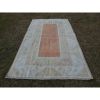 1970s Vintage Pastel Handwoven Turkish Oushak Rug | Area Rug in Rugs by Vintage Pillows Store. Item made of cotton