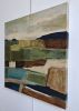 Au dela des champs | Oil And Acrylic Painting in Paintings by Sophie DUMONT.. Item composed of canvas in minimalism or contemporary style