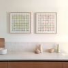One Hundred Pink Map Dots Collage | Paintings by Amelia Coward