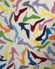 Rainbow Shoes 36"x 36" | Oil And Acrylic Painting in Paintings by Emeline Tate. Item composed of canvas and synthetic