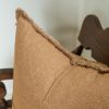 Italian Cinnamon Pleated Wool Pillow 23x23 | Pillows by Vantage Design
