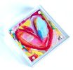 Acrylic Block Heart Painting: Loud Love (No. 6 of 10) | Mixed Media in Paintings by carrie song