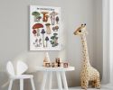 Woodland Mushrooms - White Edition | Prints by The Ugly Cat Studio
