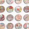 Three Hundred and Twenty Four London Rainbow Map Dots Collage | Paintings by Amelia Coward