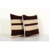 Ethnic Striped Turkish Square Kilim Pillow Cover | Sham in Linens & Bedding by Vintage Pillows Store. Item made of fabric