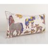 Suzani Animal Cushion Cover, Extra Long Embroidery Bird Cush | Pillows by Vintage Pillows Store
