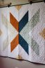 Modern Handmade Baby Quilt - Floral X Pattern #2 | Linens & Bedding by Hazel Oak Farms. Item composed of cotton