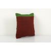Red Square Handwoven Kilim Pillow | Sham in Linens & Bedding by Vintage Pillows Store. Item composed of cotton & fiber