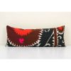 12" x 32"  Turkish Suzani Cushion Cover, Faded Suzani Pillow | Pillows by Vintage Pillows Store. Item made of fabric