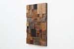 Cube Triptych artwork: Geomtric wood wall art | Wall Sculpture in Wall Hangings by Craig Forget. Item composed of wood compatible with mid century modern and contemporary style