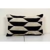 Ikat Velvet Pillow, Silk Lumbar Cushion Cover, Black Lumbar | Sham in Linens & Bedding by Vintage Pillows Store. Item composed of cotton