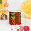 Coffee Mug - No Brake Zone - Op Art Geometric Motion | Work by Eman's Gallery