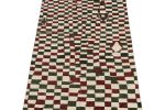 Rug & Kilim’s Moroccan style rug in White, Red and Brown Checkered Pattern | Area Rug in Rugs by Rug and Kilim