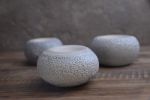 Textured lava crater glazed stoneware home decor, classic | Candle Holder in Decorative Objects by Laima Ceramics. Item made of stoneware works with minimalism style