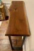 Live Edge Black Walnut Sofa Console Bar Table | Console Table in Tables by Good Wood Brothers. Item composed of walnut and metal in mid century modern or modern style