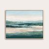 Teal Tidelands Art Print - Abstract Coastal Landscape | Prints in Paintings by Lara Eckerman Art