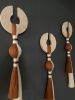 Cinnamon Macrame Wall Hanging Set Boho Wall Decor Wooden Fiber Art Minimalist Tassel Wall Hanging Handmade Neutral Home Decor | Wall Hangings by İnanç Yılmaz