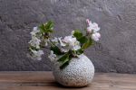 Round Moon vase- sea urchin | Vases & Vessels by Laima Ceramics. Item made of stoneware