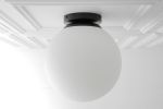 10 Inch Frosted White Globe - Model No. 2910 | Flush Mounts by Peared Creation. Item made of glass