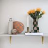 Green Check Twist Vase | Vases & Vessels by Rosie Gore. Item made of ceramic