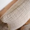 Thick Nubby Channeled Wool Lumbar Pillow 12x20 | Pillows by Vantage Design