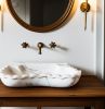 Classic-Midcentury Design Carrara Marble Sink | Water Fixtures by AYMARBLEDESIGN LLC
