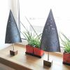 Felt decoration "Mini Christmas Tree", 1 pc. | Sculptures by DecoMundo Home. Item made of wood with fabric works with minimalism & country & farmhouse style