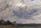 Vintage Landscape Painting | Stormy clouds and field | Digital Art in Art & Wall Decor by Capricorn Press. Item made of paper works with boho & minimalism style