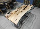 Custom Made Live Edge Ash Wood Clear Epoxy Resin Office Desk | Dining Table in Tables by LuxuryEpoxyFurniture. Item composed of wood and synthetic