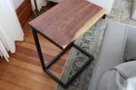 IN STOCK Live Edge Walnut Side C-table | Side Table in Tables by Hazel Oak Farms. Item composed of walnut and steel