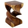 Haussmann® Wood Double Twist Stool Table 14 in SQ x 23 in | Chairs by Haussmann®