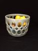 Cylindrical Oval Openwork Bowl | Decorative Bowl in Decorative Objects by Lynne Meade. Item composed of stoneware