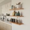 Custom Length Floating Shelves, Wooden Floating Shelves | Ledge in Storage by Picwoodwork. Item composed of wood in contemporary style