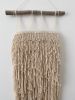 XXL hand woven in natural ivory cotton wall | Tapestry in Wall Hangings by Awesome Knots. Item made of wood & cotton compatible with boho and japandi style