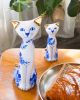 Cat Figurine Set: Big Figurine & Small Salt/Pepper Shaker | Ornament in Decorative Objects by Artisan Homeware | The Section Cafe in Tambon Kho Hong. Item composed of ceramic