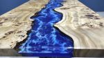 Ocean River Epoxy Resin Table | Dining Room Table Top | Dining Table in Tables by LuxuryEpoxyFurniture. Item made of wood with synthetic