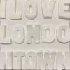 I Love London Town 5"x5" | Mixed Media in Paintings by Emeline Tate. Item composed of canvas and synthetic