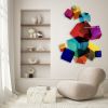 Multicolor Squares / Printed Acrylic Art/ Wall Art / Wall De | Wall Sculpture in Wall Hangings by uniQstiQ. Item composed of synthetic