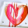 High Voltage - Acrylic Heart Block Painting | Paintings by carrie song
