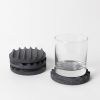 Black Terrazzo Coaster Set | Tableware by Pretti.Cool. Item composed of concrete and glass