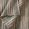 Natural Denim Cotton Rug Handmade Area Carpet Striped Farmhouse Scandinavian Neutral Bedroom Decor | Area Rug in Rugs by Swiflo