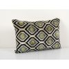 Sea Green Ikat Velvet Pillow, Silk Lumbar Cushion Cover | Sham in Linens & Bedding by Vintage Pillows Store. Item composed of cotton