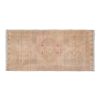 Faded Hand Knotted Turkish Oushak Door Mat 1'8" X 3'6" | Runner Rug in Rugs by Vintage Pillows Store. Item composed of cotton and fiber
